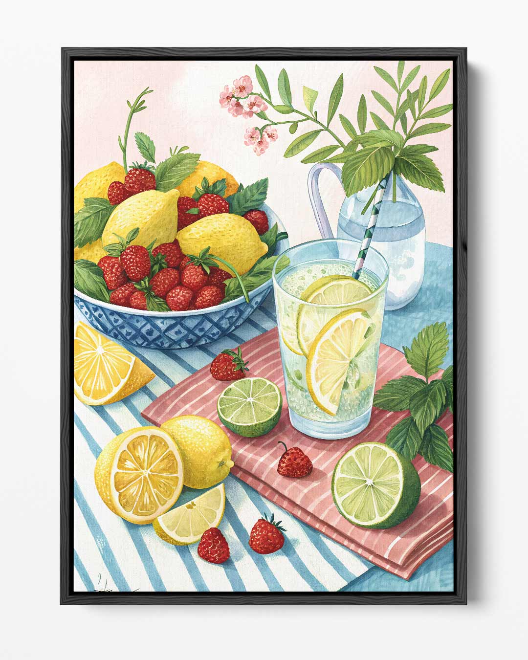 Verfrissend Zomers Fruit Schilderij Kunstwerk-canvas-dibond-plexiglas-wanddecoratie-WallArtistic
