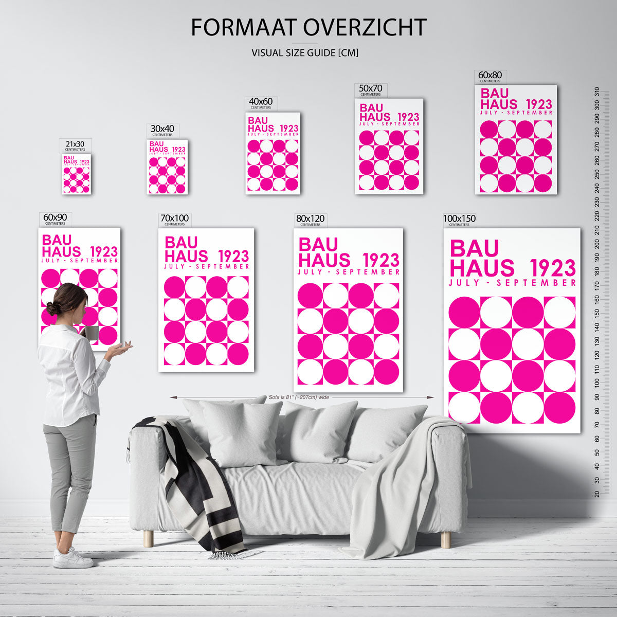 Cirkelpatroon en tekst Poster
