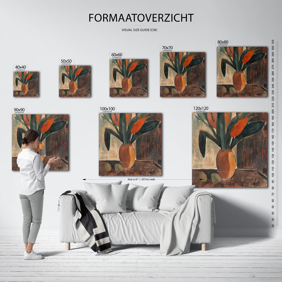 Vaas met bloemen Poster
