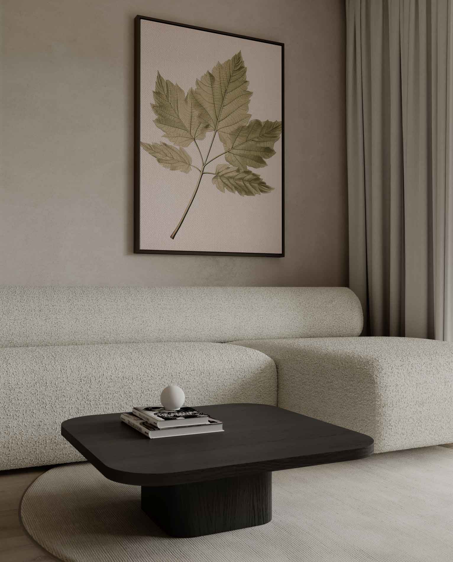 Botanische Bladillustratie Kunstwerk-canvas-dibond-plexiglas-wanddecoratie-WallArtistic