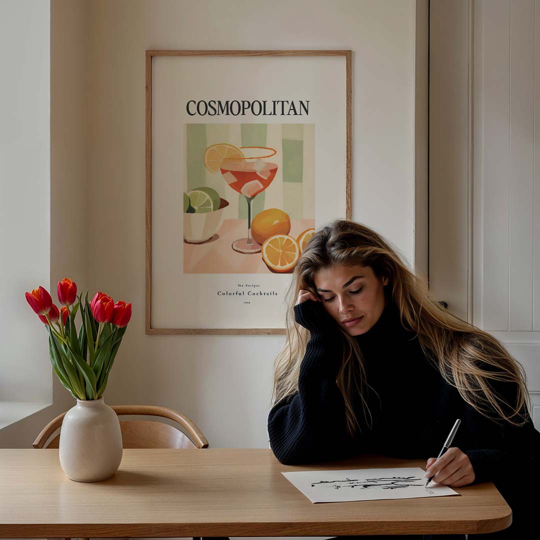 Verfrissende Cosmopolitan Cocktail Poster-WallArtistic