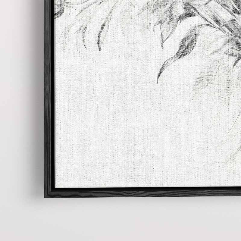 Bloemenballet - Potloodschets Kunstwerk-canvas-dibond-plexiglas-wanddecoratie-WallArtistic