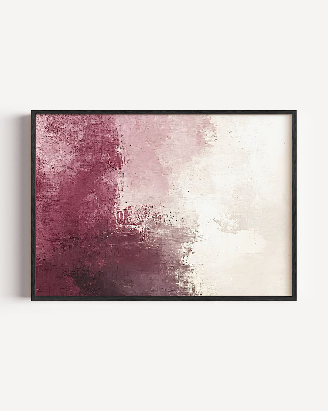 Abstracte roze en witte Poster