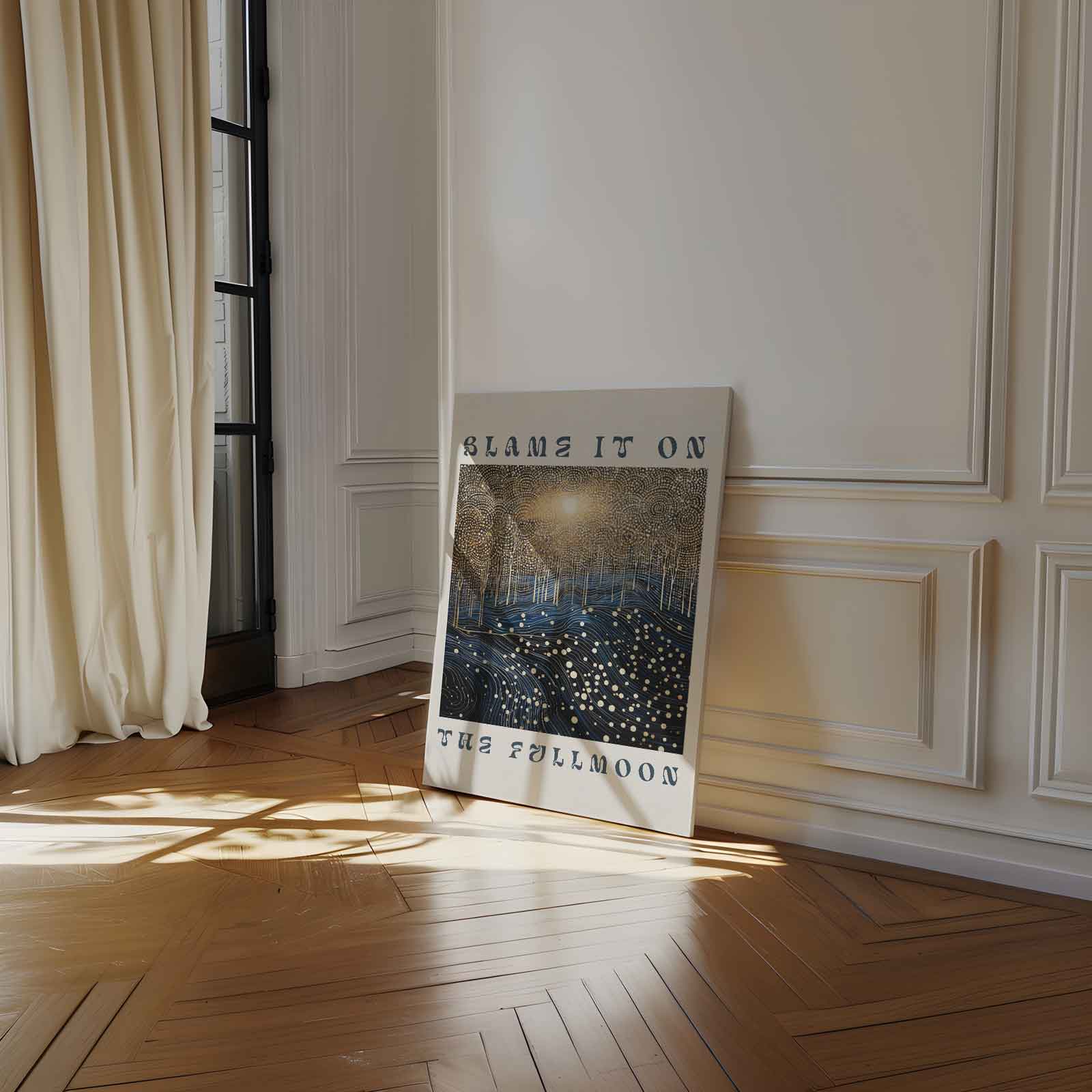 Blame It on the Full Moon Kunstwerk-canvas-dibond-plexiglas-wanddecoratie-WallArtistic