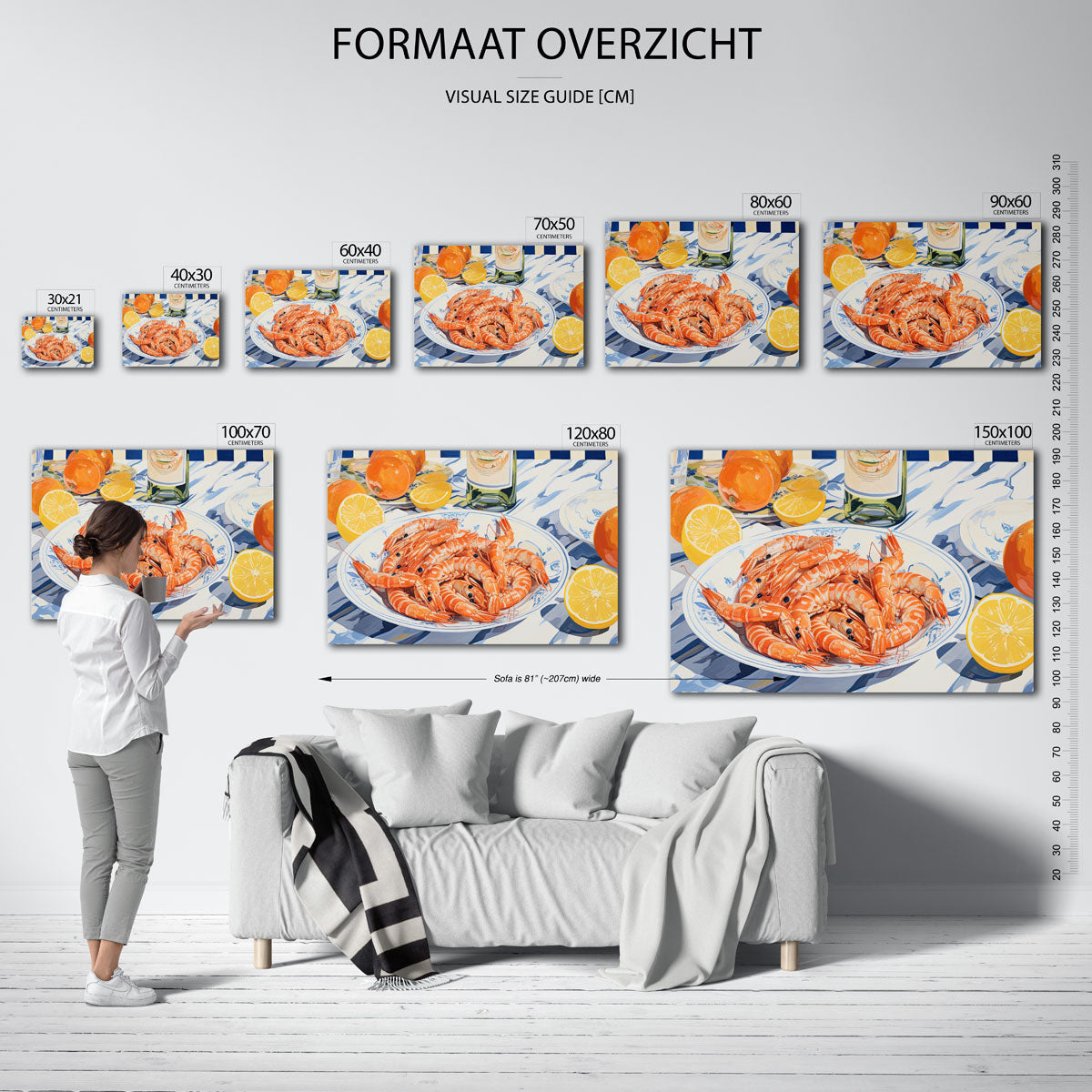 Garnalen en citrus Poster