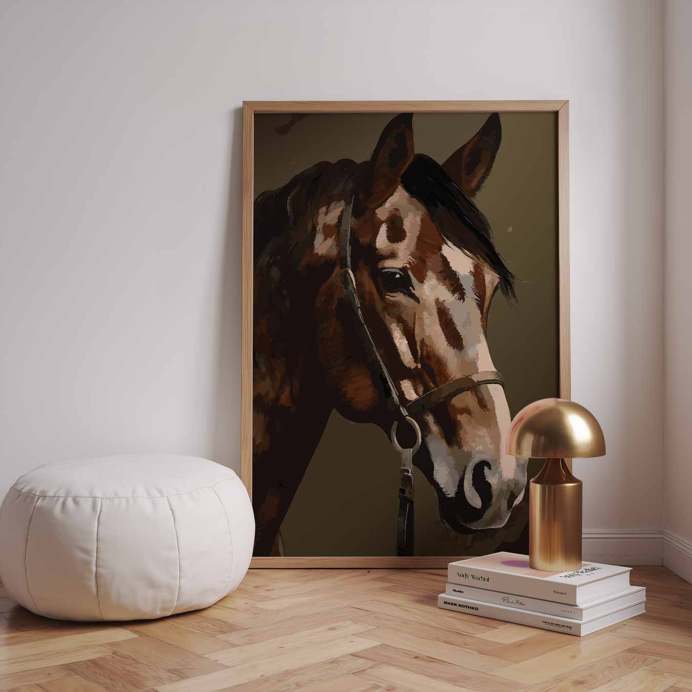 Elegante Paardenposter