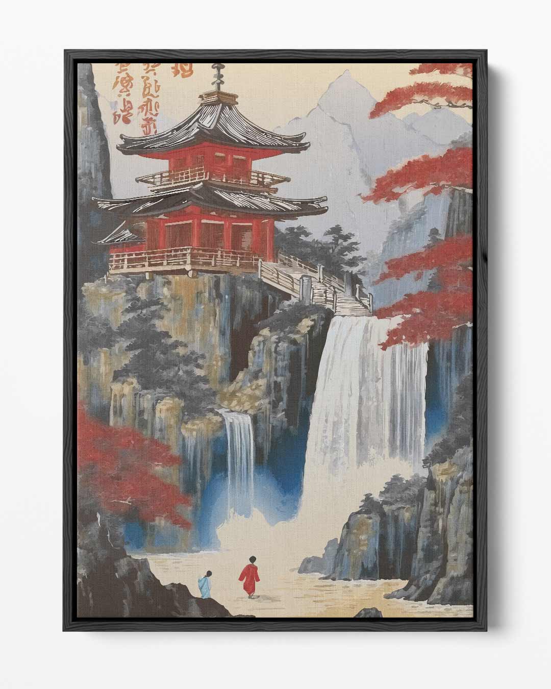 Japans Waterval Panorama Kunstwerk-canvas-dibond-plexiglas-wanddecoratie-WallArtistic
