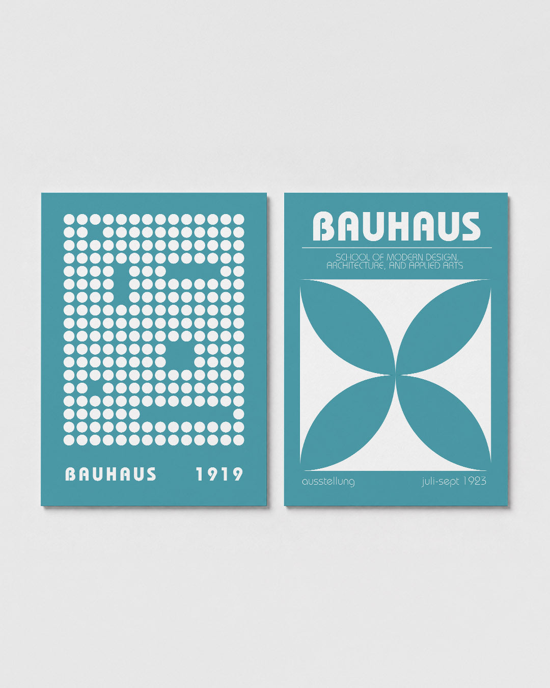 Cirkelpatroon en blauw Posterset