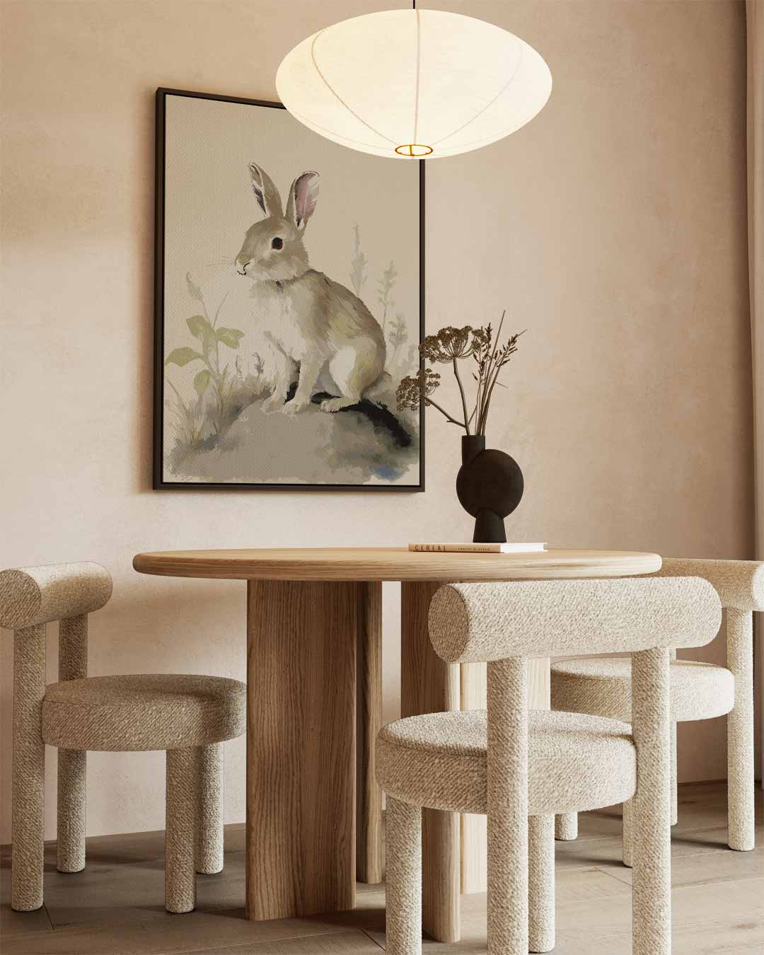 Schattig Konijn in de Natuur Kunstwerk-canvas-dibond-plexiglas-wanddecoratie-WallArtistic