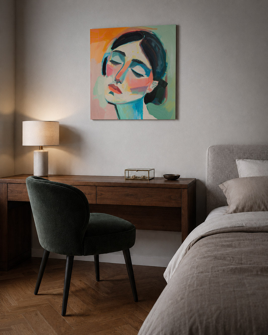 Dromerige kleurencompositie Kunstwerk