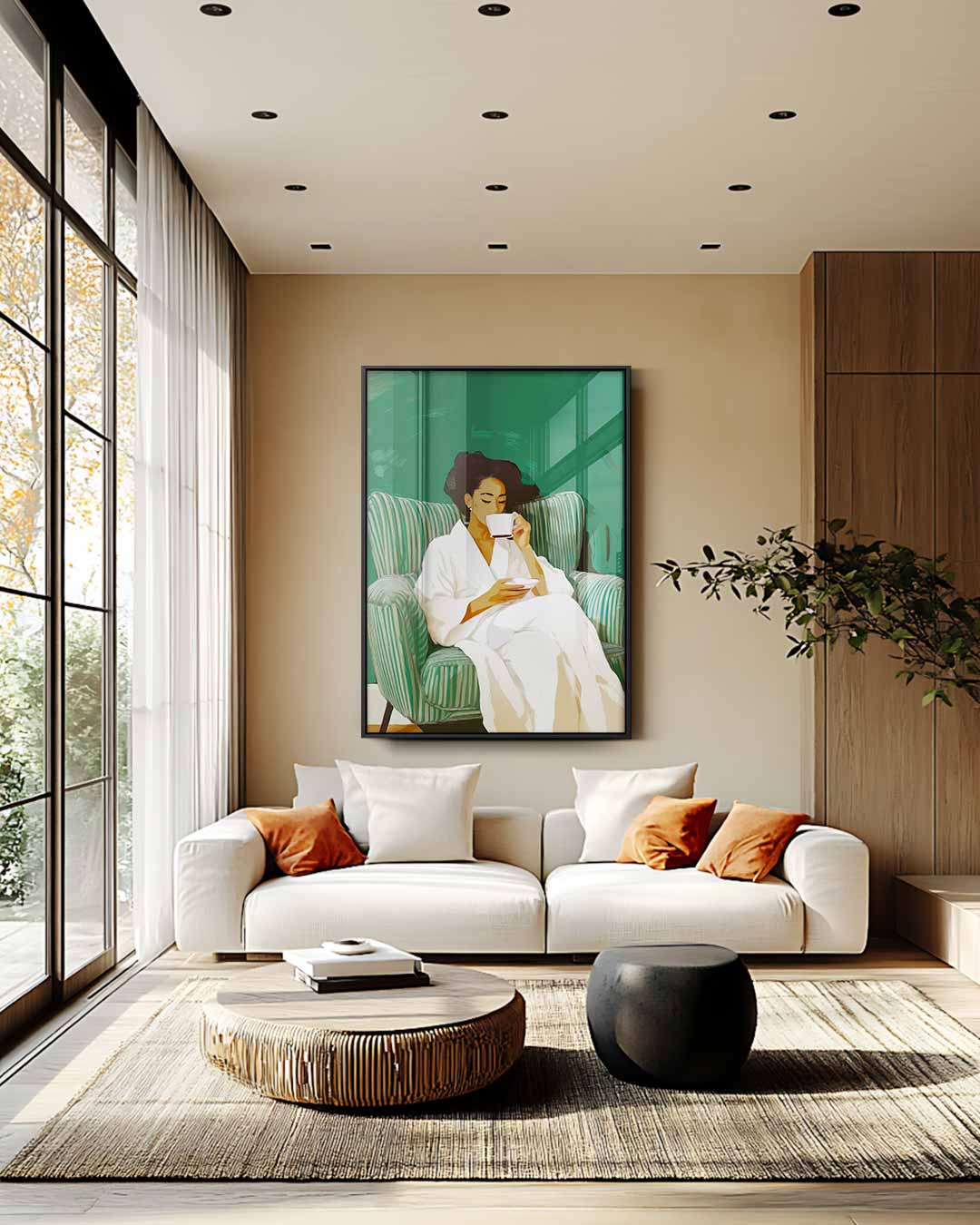 Ochtendrust met Koffie Kunstwerk-canvas-dibond-plexiglas-wanddecoratie-WallArtistic