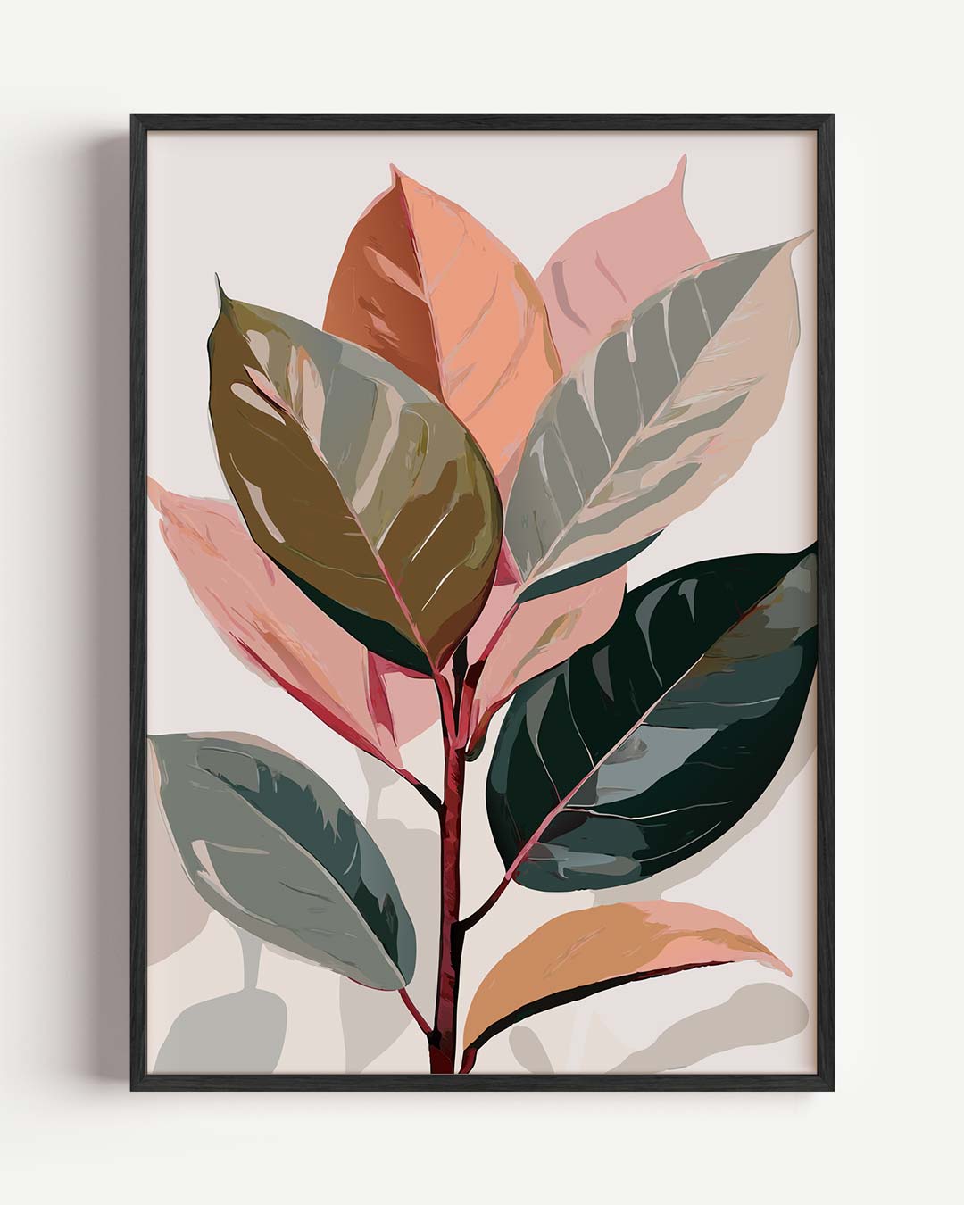 Botanische Kunstposter met Bladeren Poster