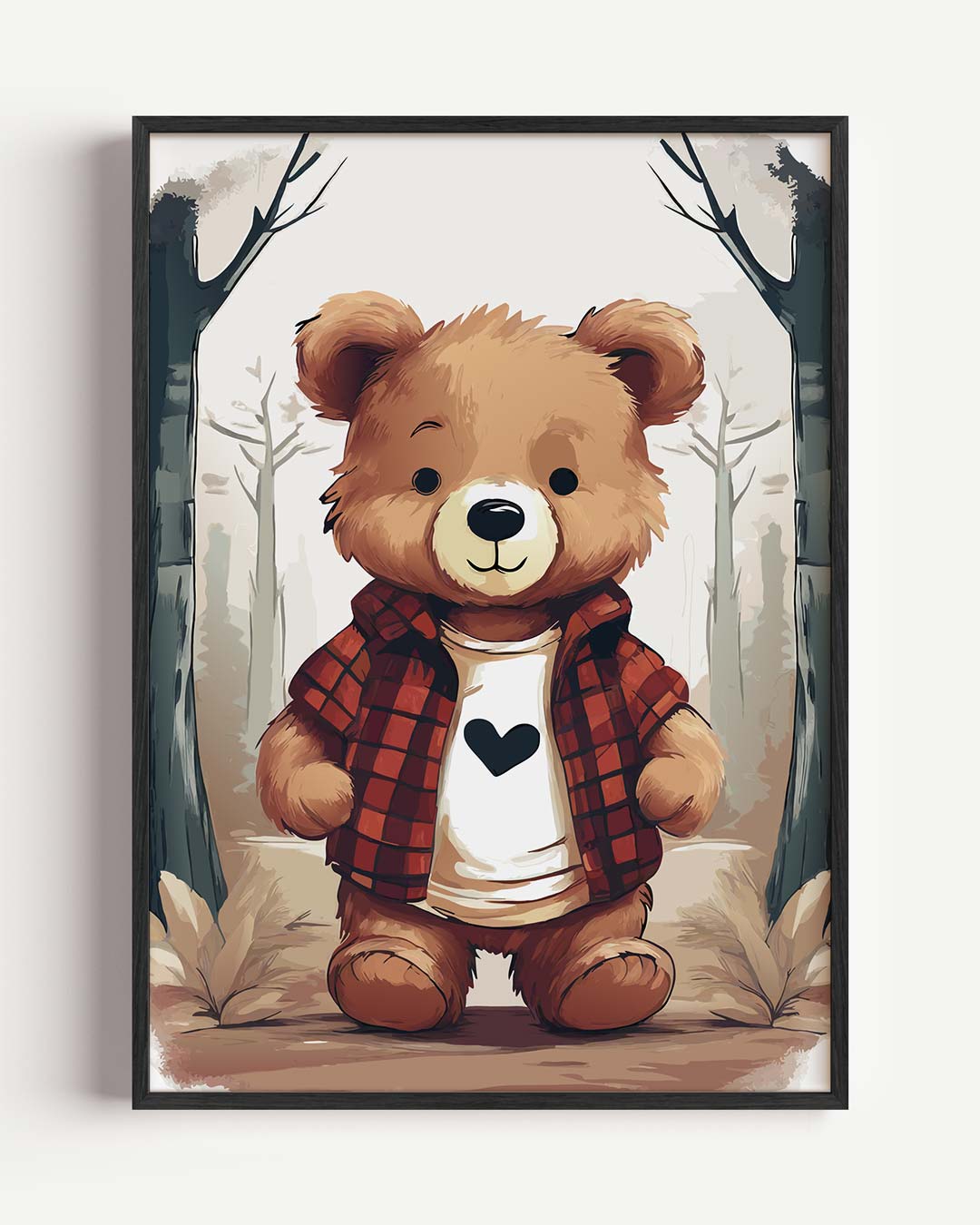 Knuffelbeer in het Bos Poster