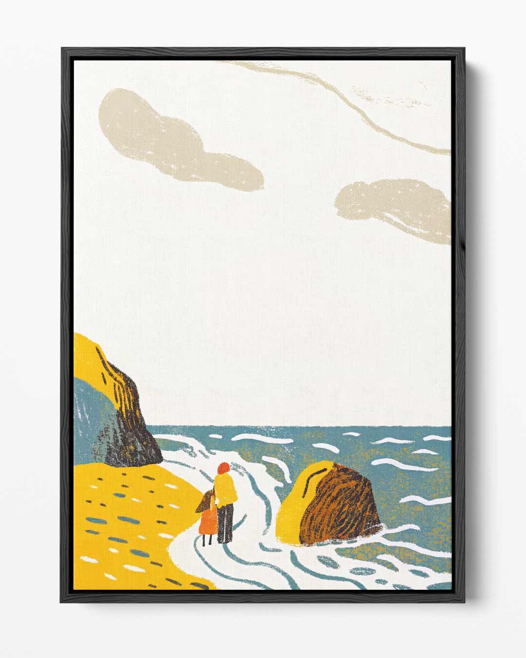 Wandeling langs de Kust Kunstwerk-canvas-dibond-plexiglas-wanddecoratie-WallArtistic