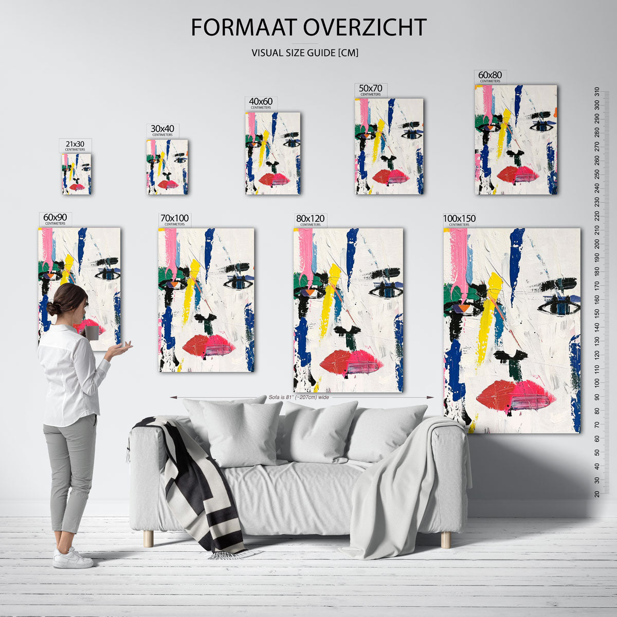 Abstract gezicht Poster