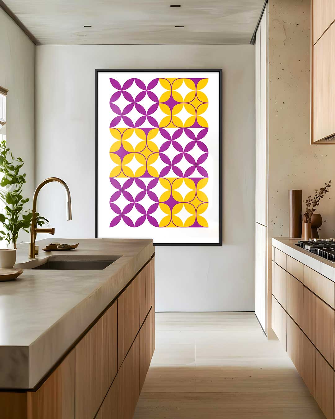 Kleurrijke Geometrische Patronen Kunstwerk-canvas-dibond-plexiglas-wanddecoratie-WallArtistic