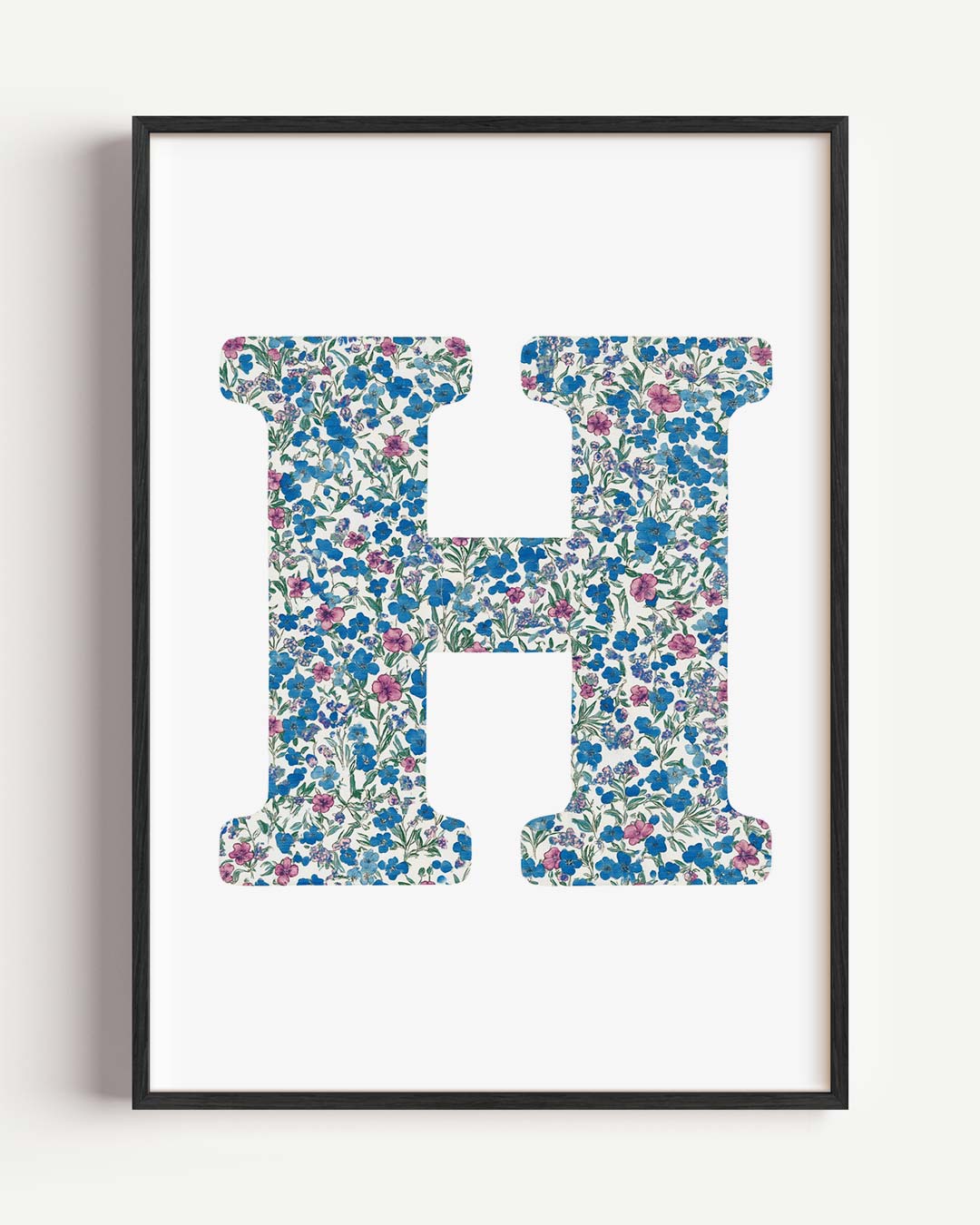Bloemen Initialen Poster