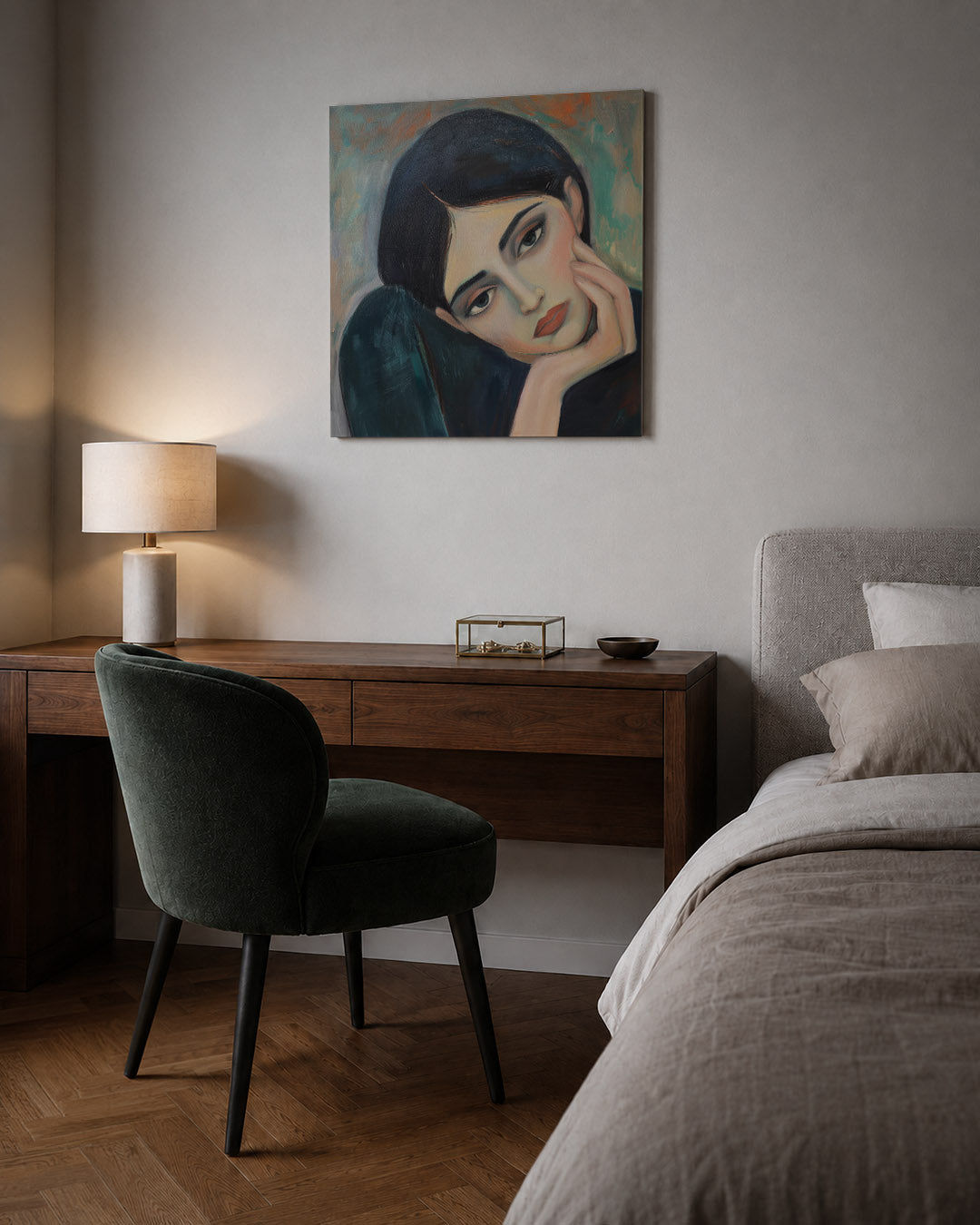 Dromerige blik Kunstwerk