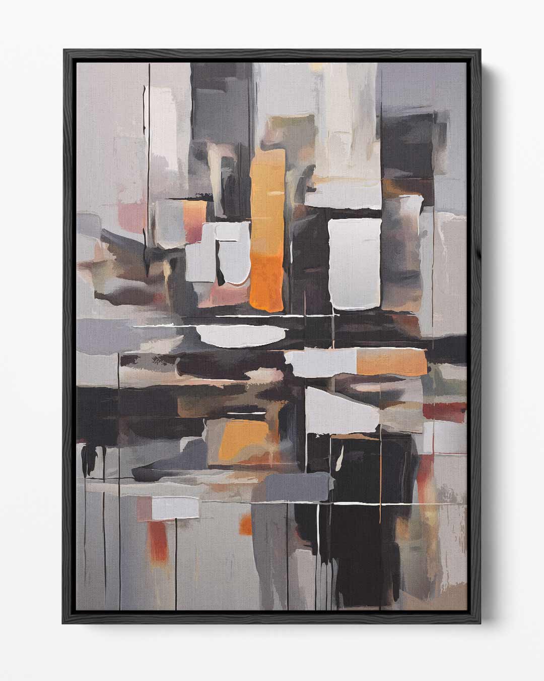 Moderne Abstractie in Diepe Tinten Kunstwerk-canvas-dibond-plexiglas-wanddecoratie-WallArtistic