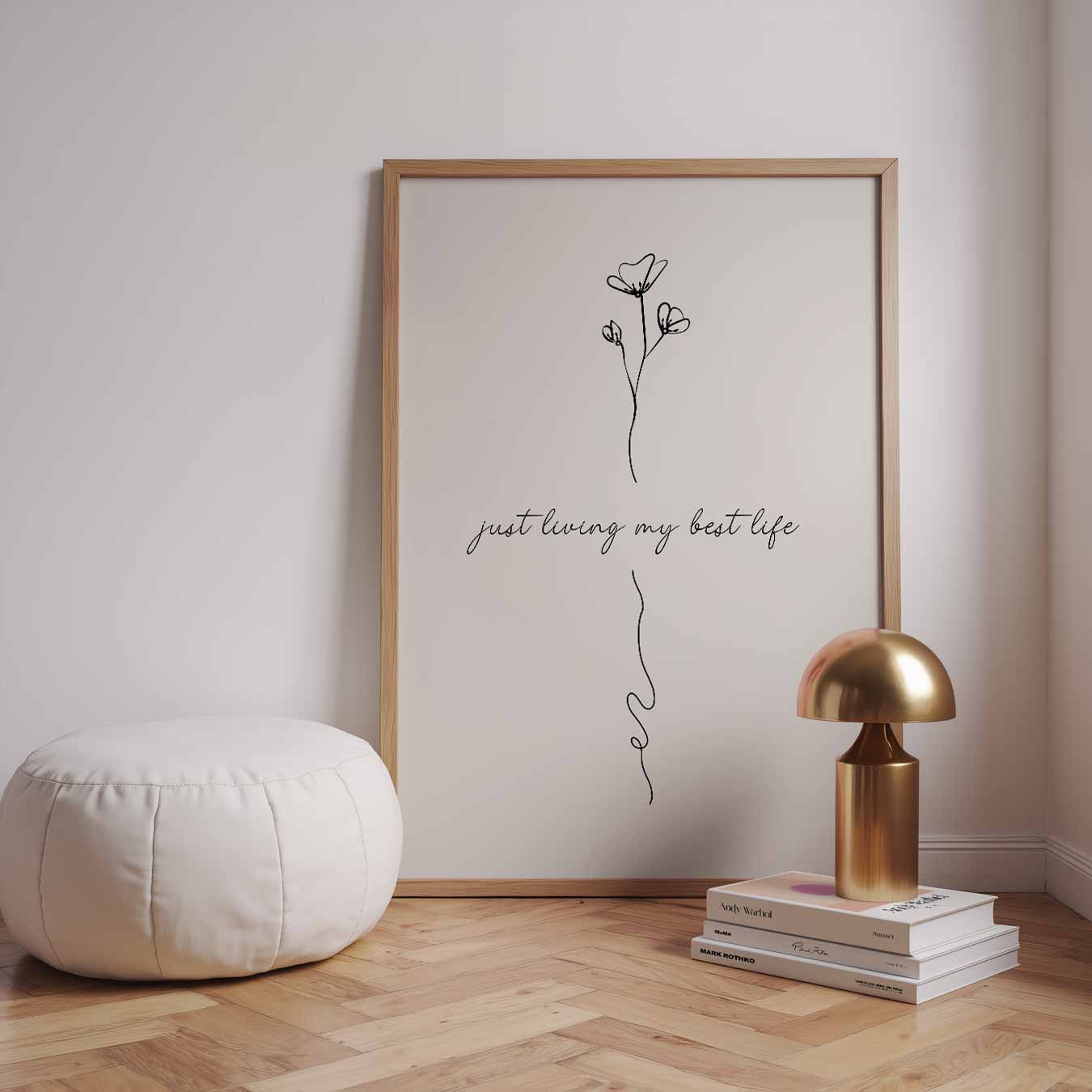 Stijlvolle Bloemenlijn Poster