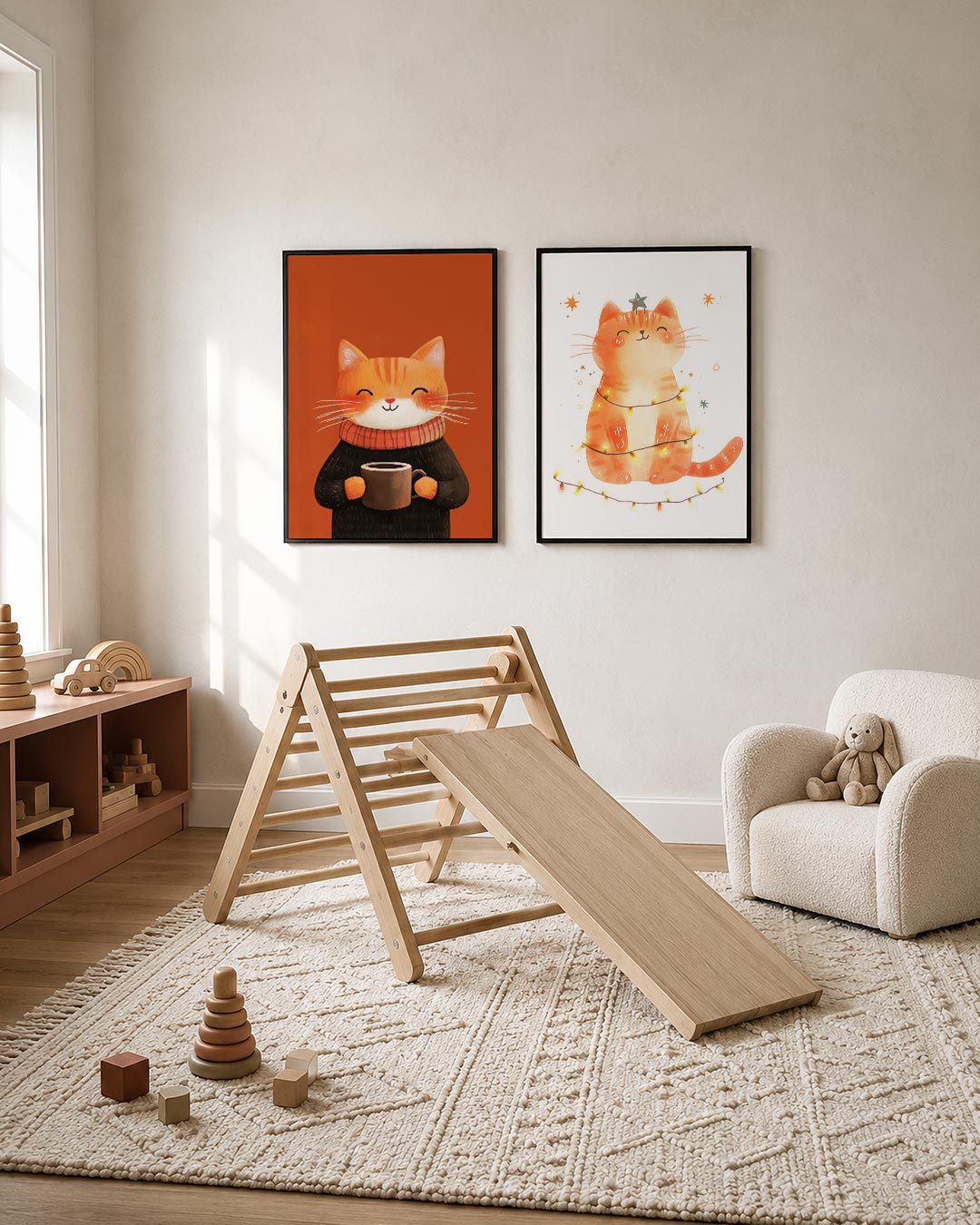Warme kattenknuffel Posterset