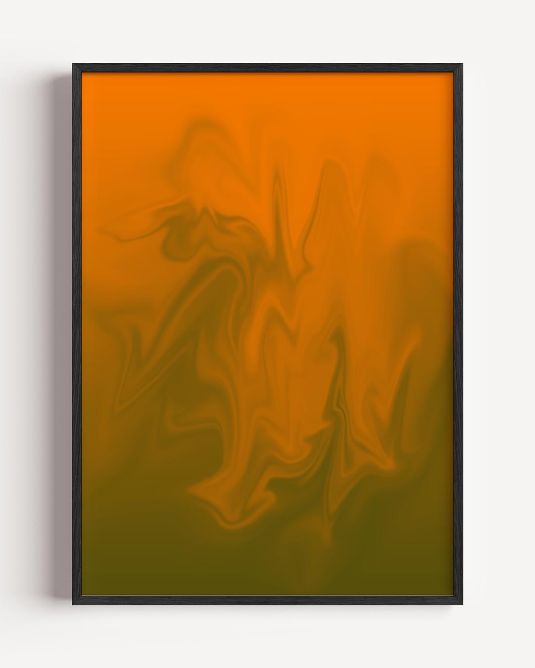 Vloeibare Oranje Droom Poster-WallArtistic