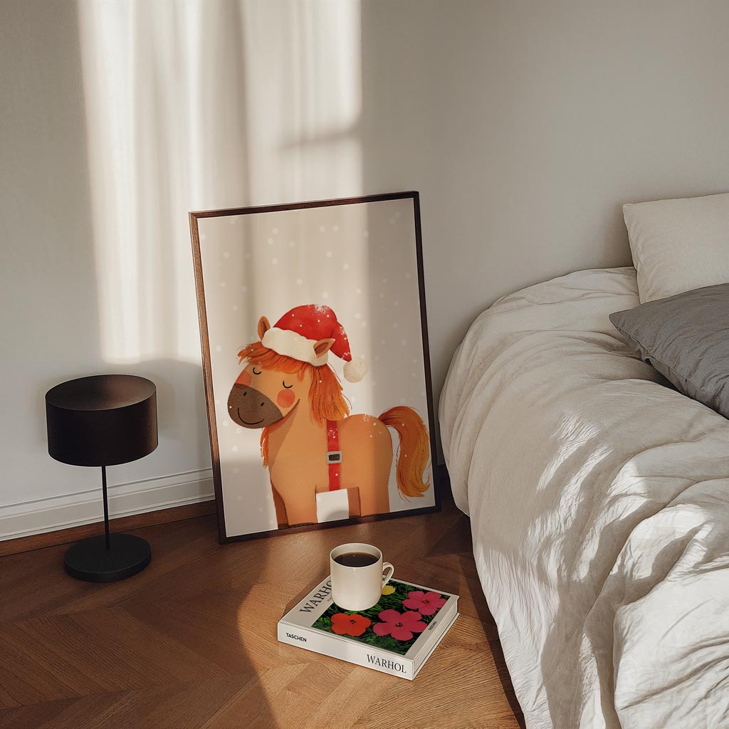 Kerst Pony Poster
