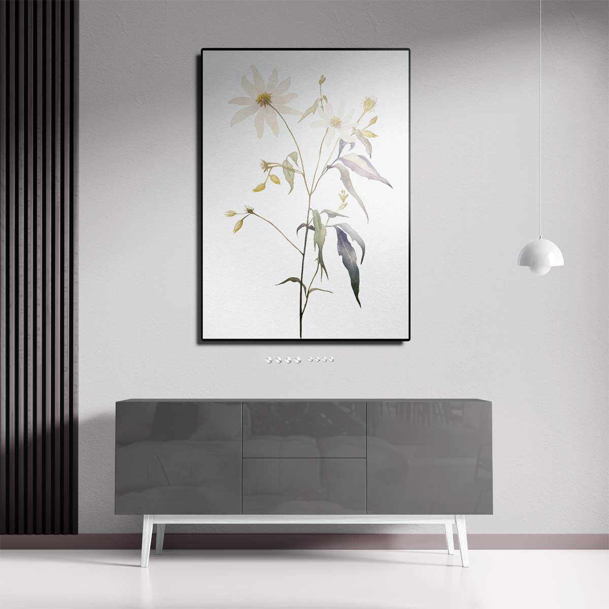 Zachte Bloemenpracht in Waterverf Kunstwerk-canvas-dibond-plexiglas-wanddecoratie-WallArtistic