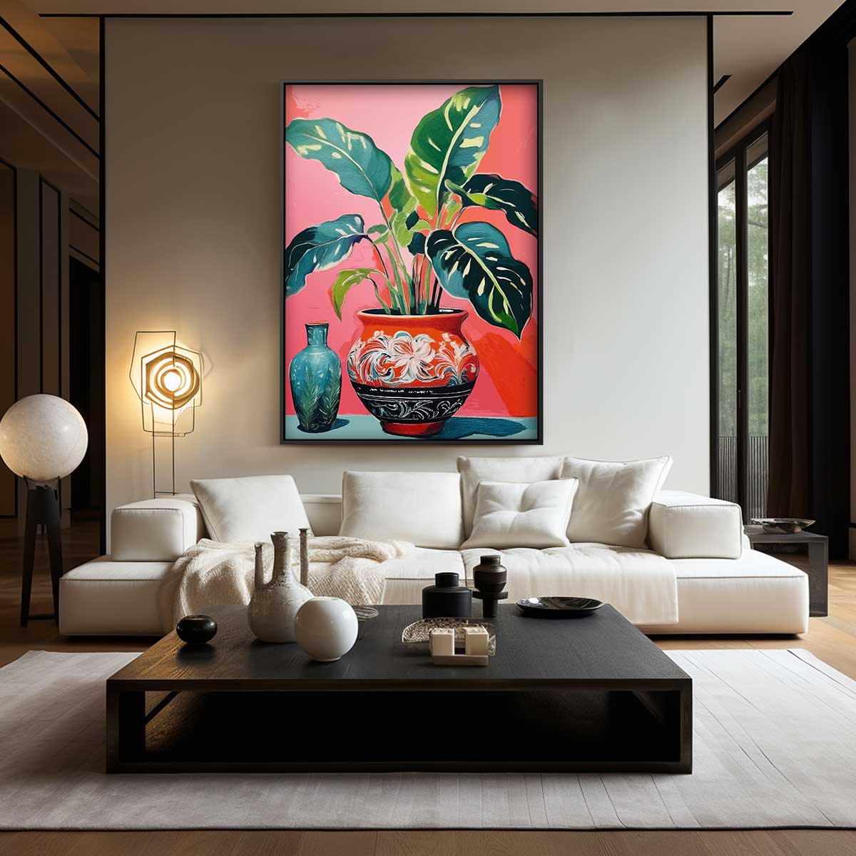 Tropische Botanische Schildering Kunstwerk-canvas-dibond-plexiglas-wanddecoratie-WallArtistic