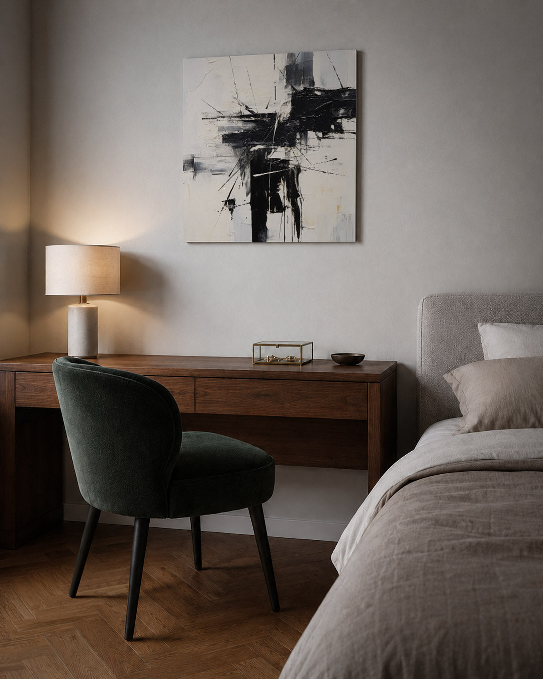Dynamische lijnen compositie Kunstwerk