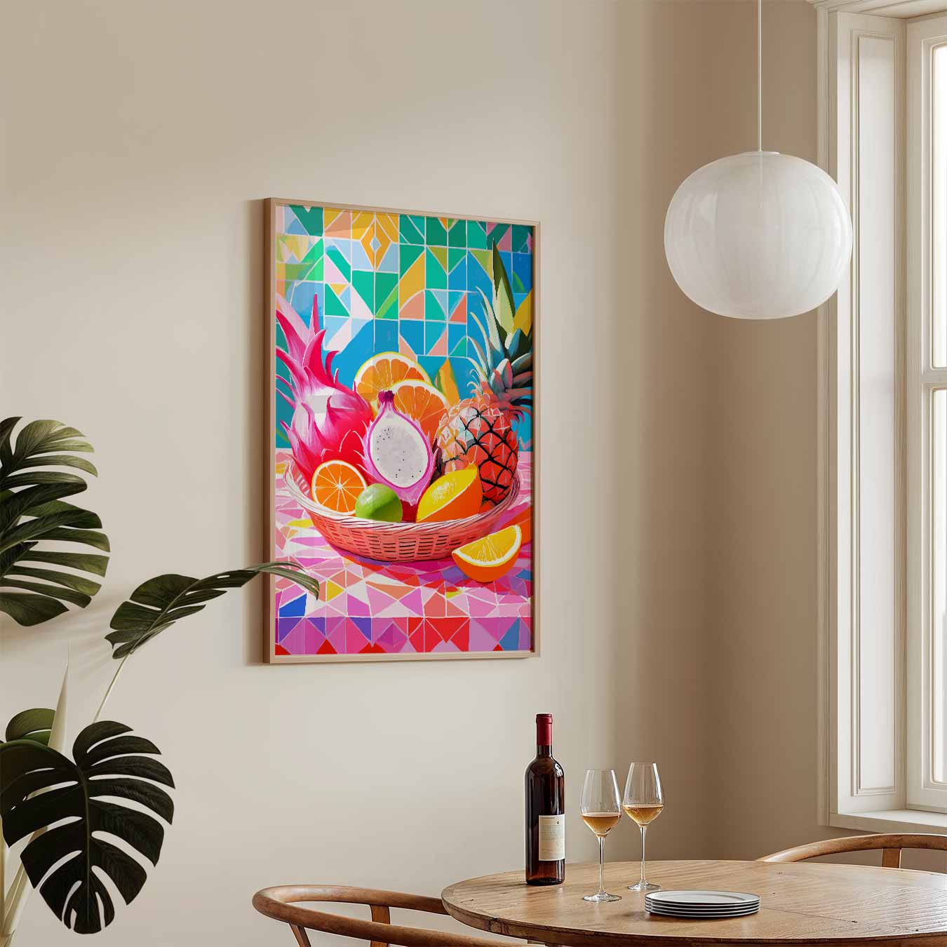 Tropische Fruitmand Poster