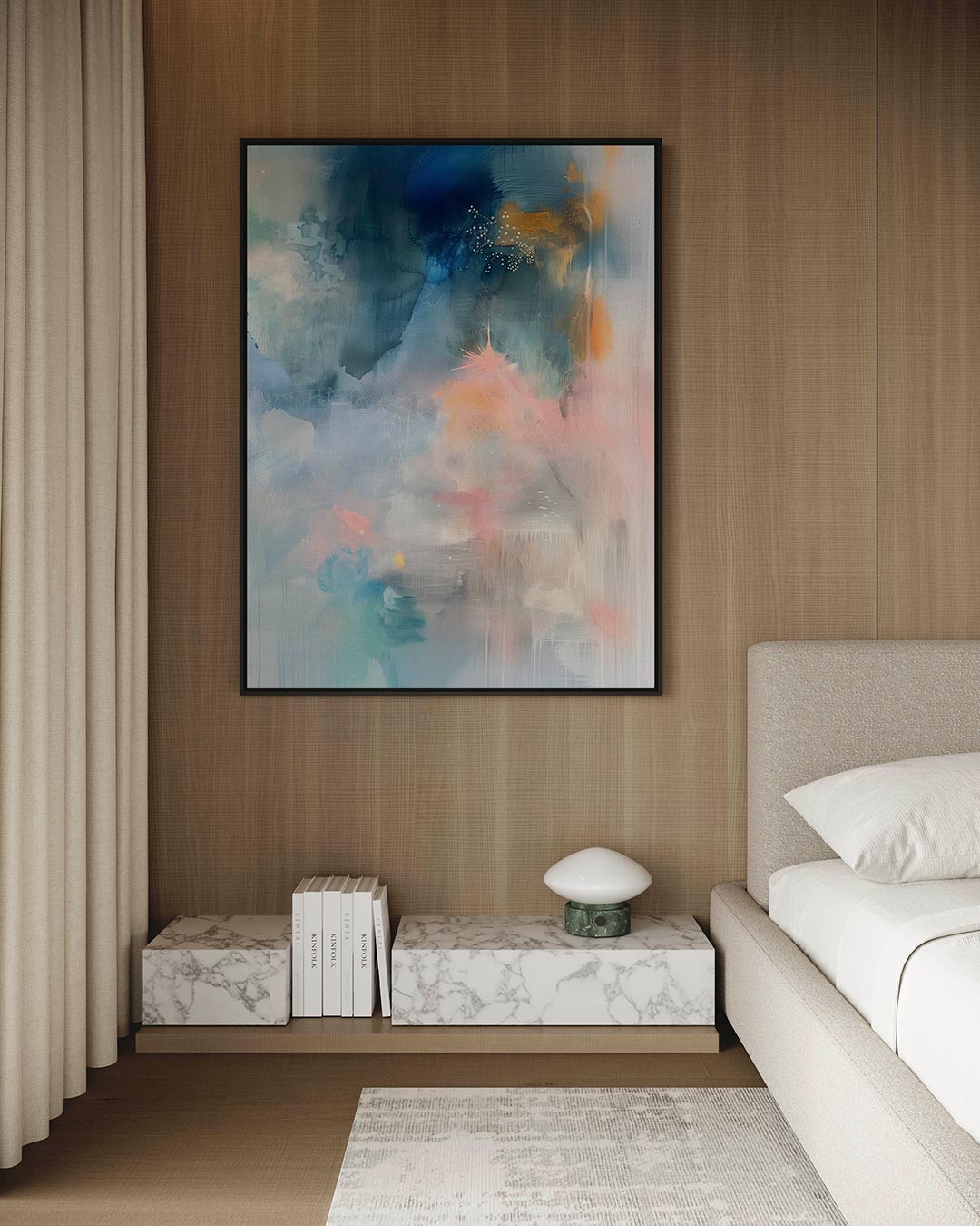 Dromerige kleurencompositie Kunstwerk
