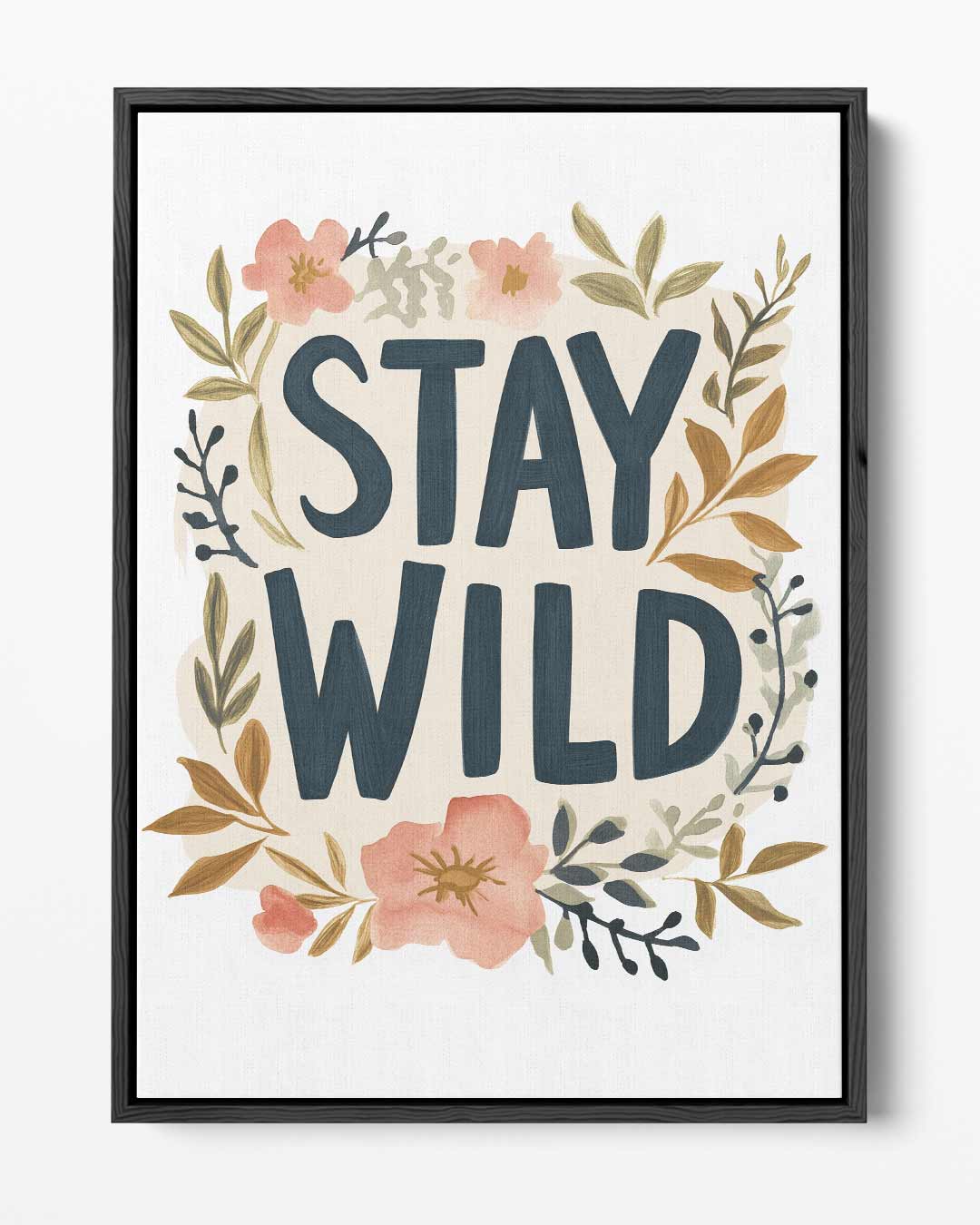 Stay Wild Bloemenposter Kunstwerk-canvas-dibond-plexiglas-wanddecoratie-WallArtistic