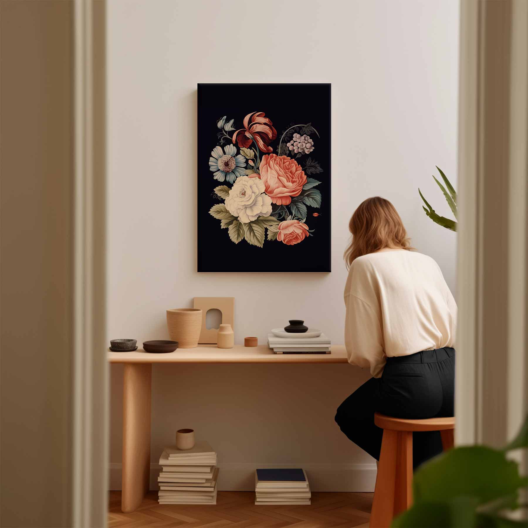 Bloemenpracht op Katoen Kunstwerk-canvas-dibond-plexiglas-wanddecoratie-WallArtistic