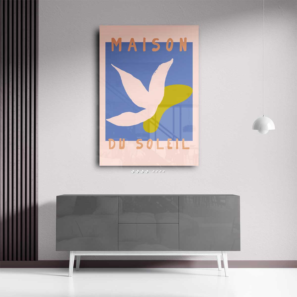 Zonsondergang Bloem Kunstwerk-canvas-dibond-plexiglas-wanddecoratie-WallArtistic