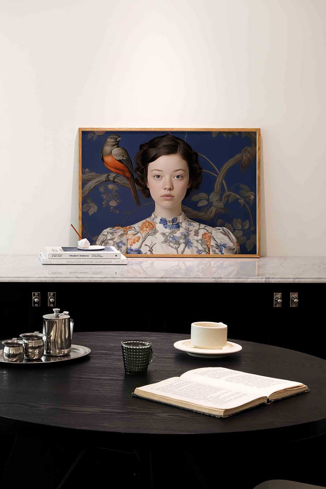Meisje met vogel Poster