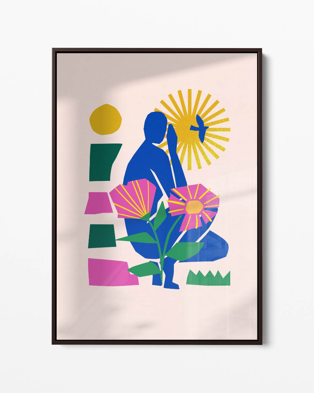 Zonsondergang Silhouet Kunstwerk-canvas-dibond-plexiglas-wanddecoratie-WallArtistic