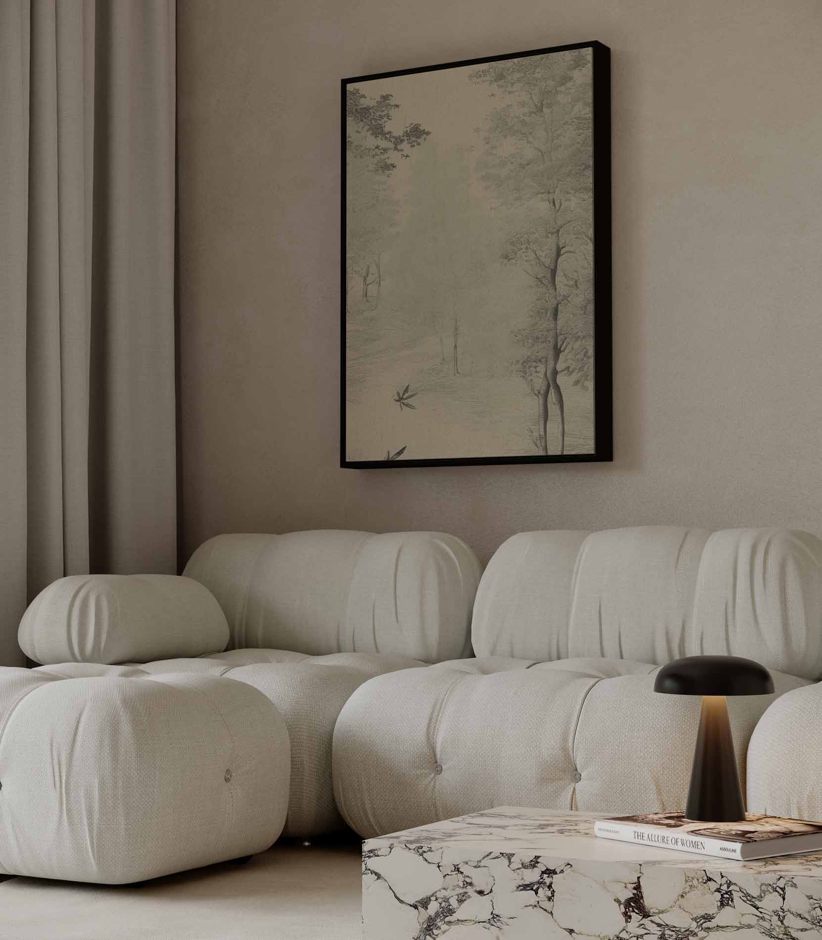 Mystieke Boswandeling Kunstwerk-canvas-dibond-plexiglas-wanddecoratie-WallArtistic