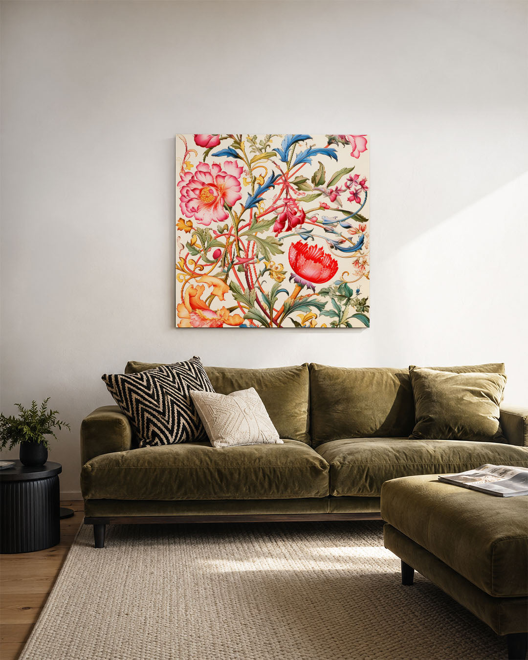 Bloemrijke fantasie Kunstwerk