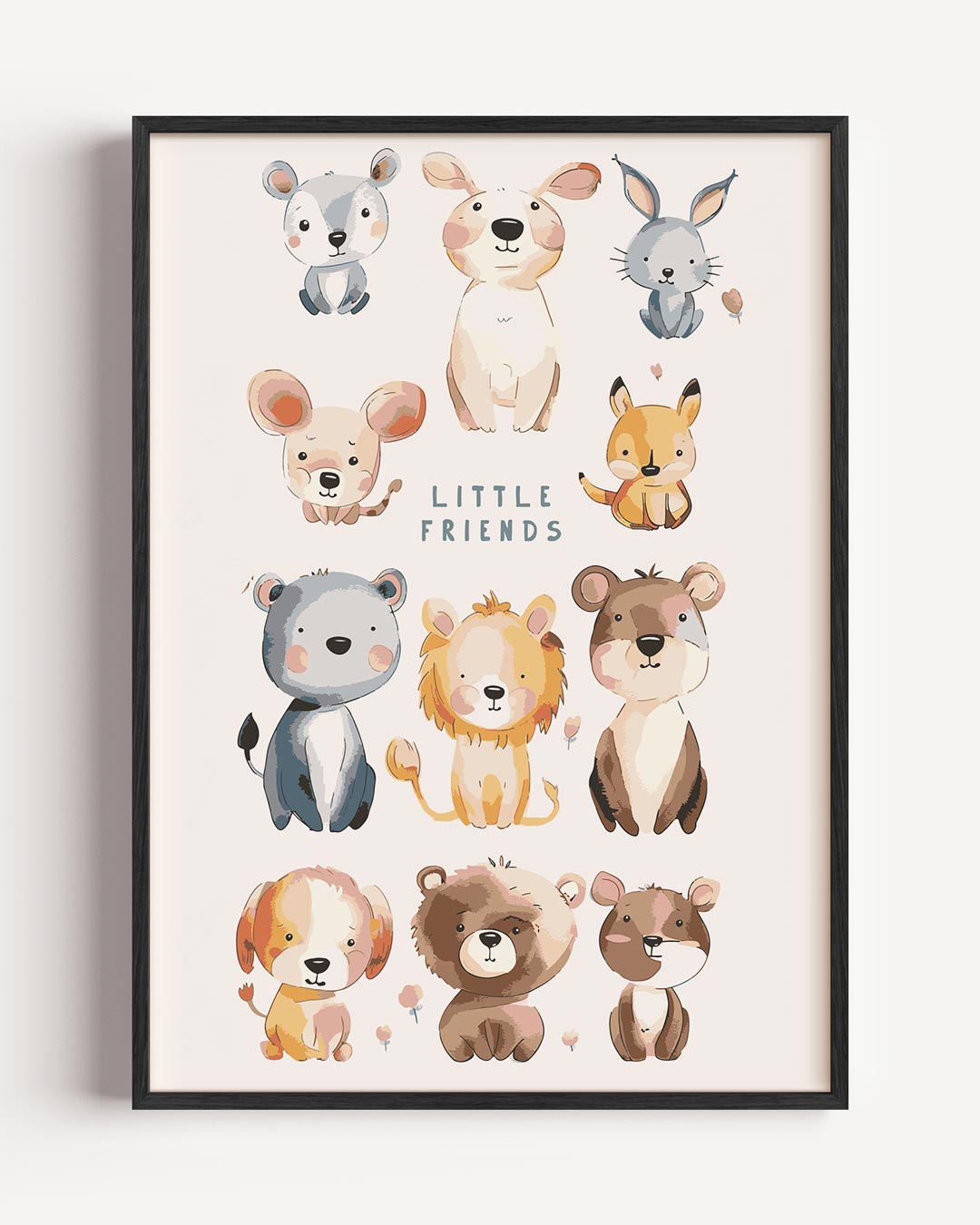 Schattige Dierenvriendjes Poster-WallArtistic
