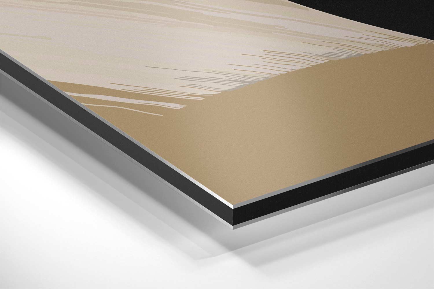 Abstracte Vormen in Beige Kunstwerk-canvas-dibond-plexiglas-wanddecoratie-WallArtistic