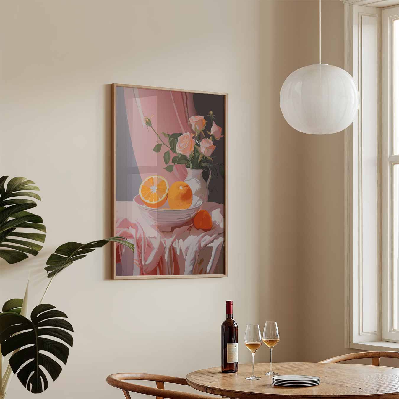 Romantische Rozen en Sinaasappels Poster