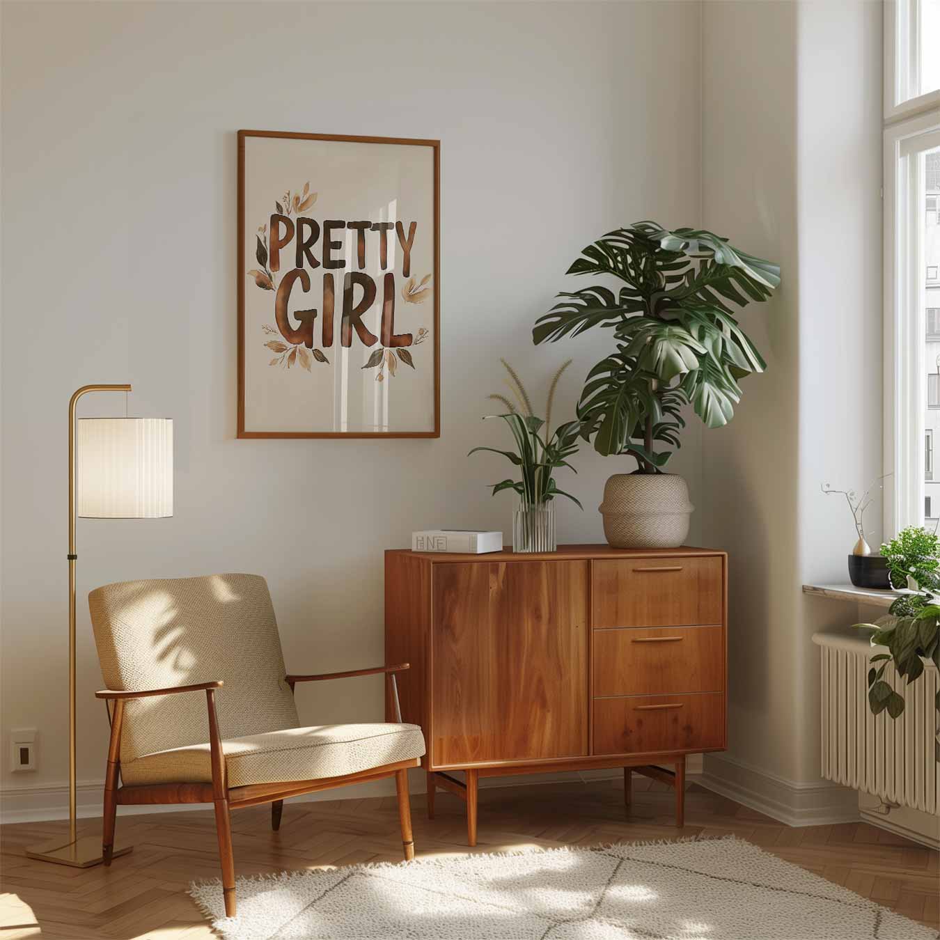 Pretty Girl Bloemenposter