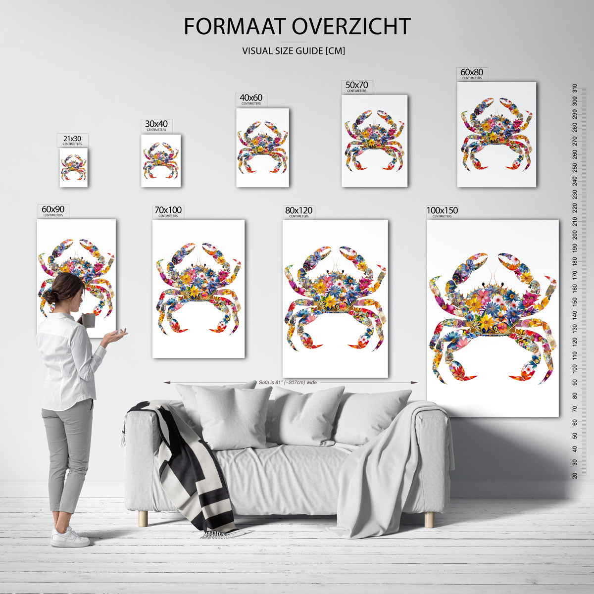 Bloemenkrab Poster