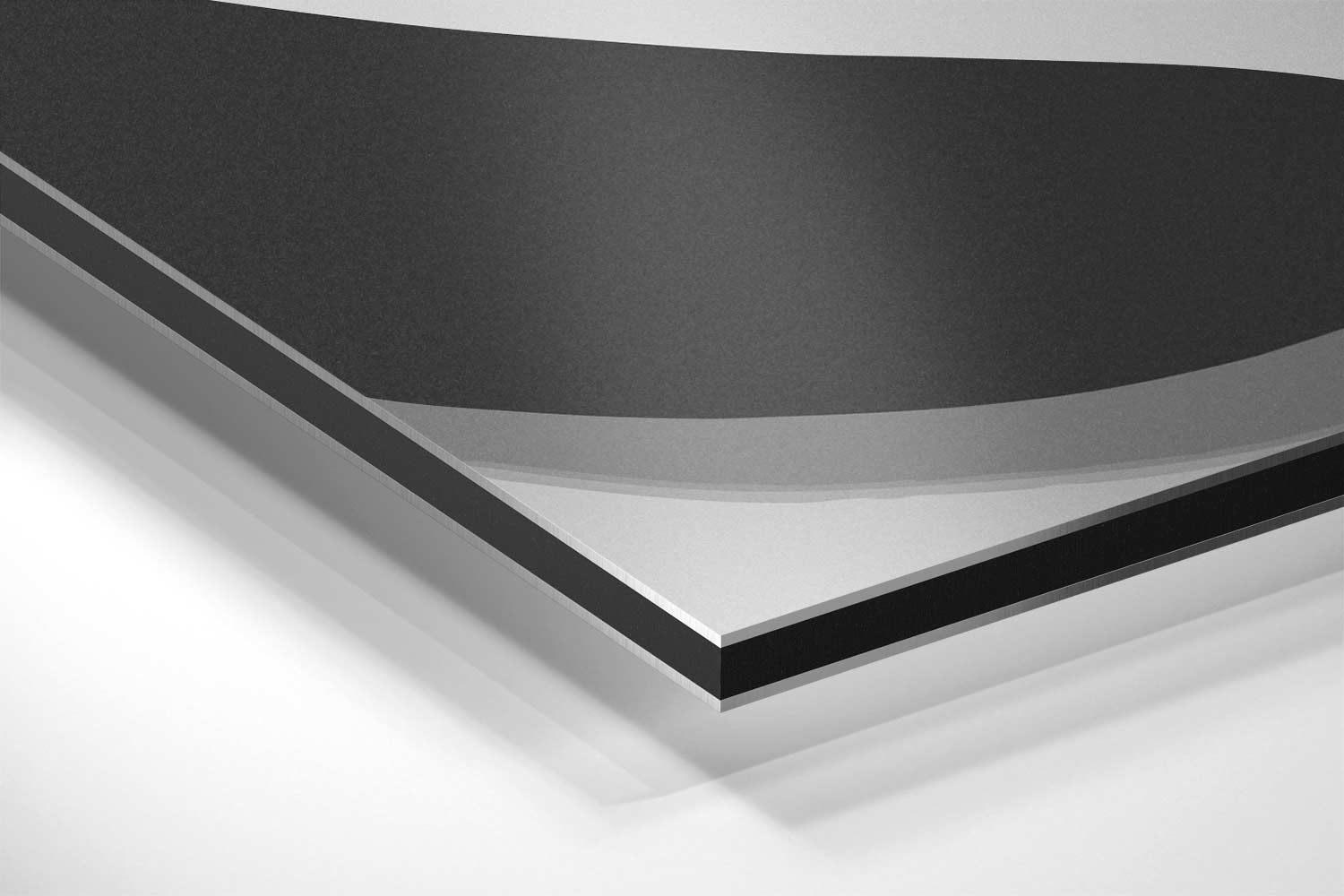 Elegante Abstractie in Zwart & Wit Kunstwerk-canvas-dibond-plexiglas-wanddecoratie-WallArtistic