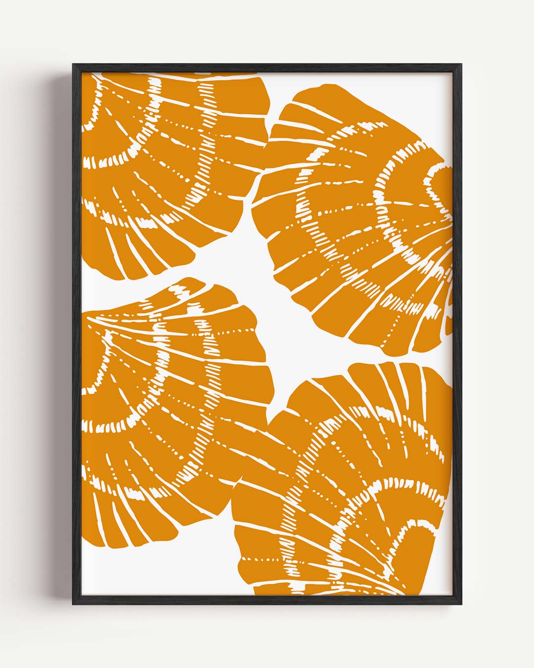 Schelpen Sfeerposter in Oranje Poster