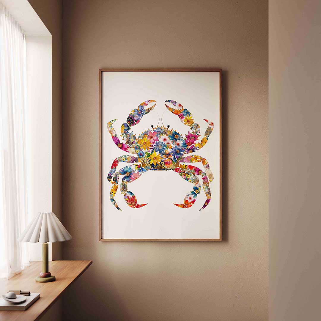 Bloemenkrab Poster