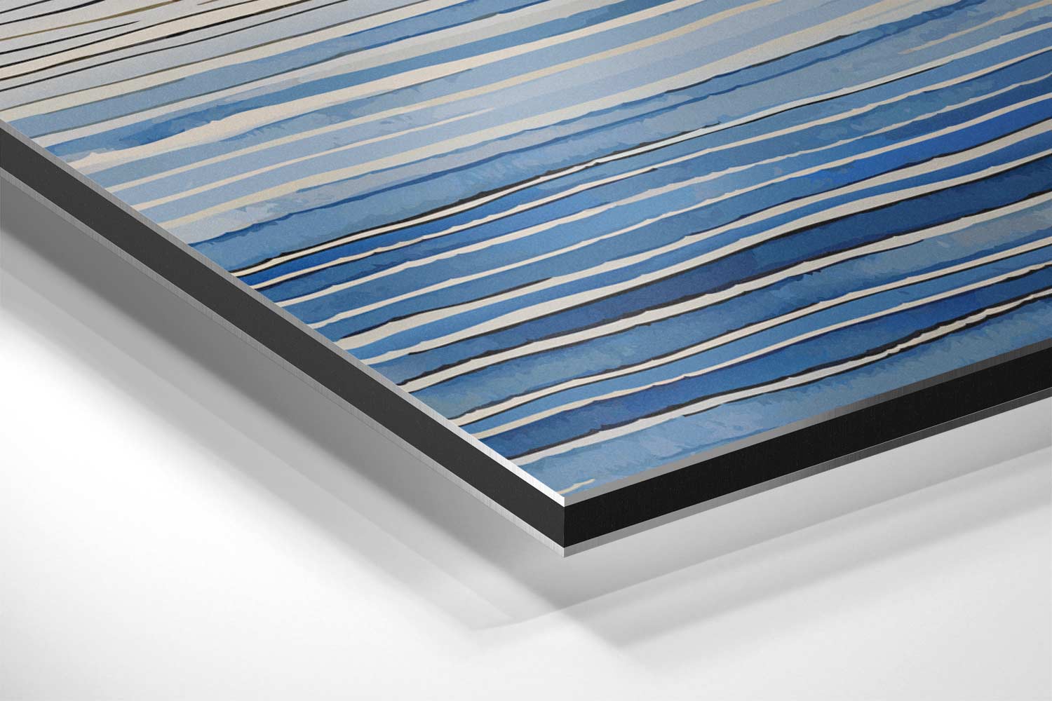 Blauwe Golven in Harmonie Kunstwerk-canvas-dibond-plexiglas-wanddecoratie-WallArtistic