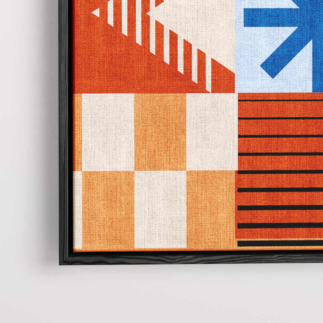 Retro Geometrisch Kunstwerk Kunstwerk-canvas-dibond-plexiglas-wanddecoratie-WallArtistic