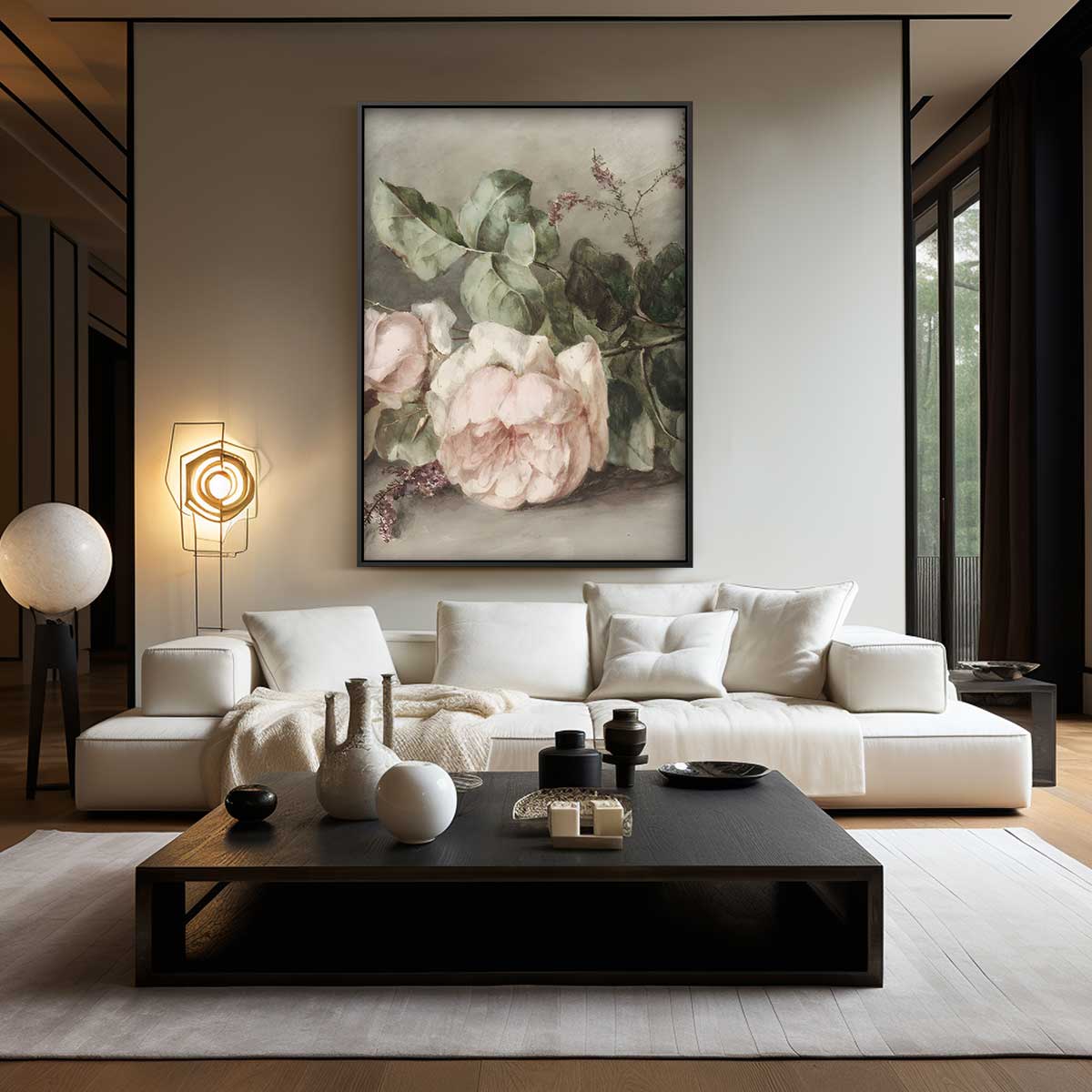 Romantische Rozenpracht Kunstwerk-canvas-dibond-plexiglas-wanddecoratie-WallArtistic